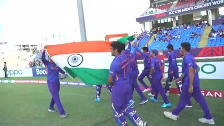 A closer look at the celebrations in the Indian camp after their triumph | 2022 ICC Men's U19 CWC