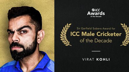 Virat Kohli wins the Sir Garfield Sobers Award for ICC Male Cricketer of the Decade