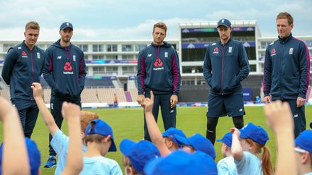 England players participate in a Cricket4Good session in Southampton