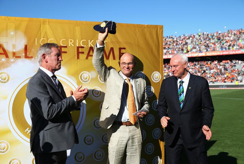 Martin Crowe is inducted into the ICC Cricket Hall of Fame in 2015