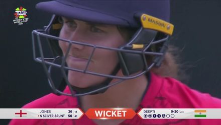 Wicket-Natalie-Sciver-England-Women v India-Women ICC T20WC 2023