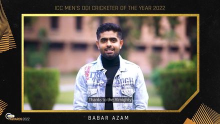 'Grateful' Babar Azam accepts ICC Men's ODI Cricketer of the Year Award