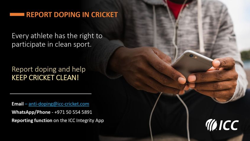 Report doping in cricket