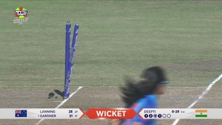 Ash Gardner - Wicket - Australia vs India