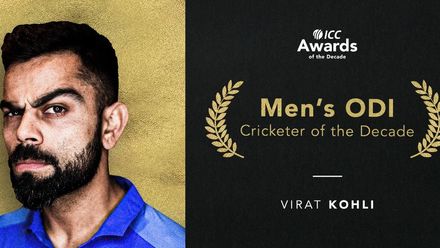 Virat Kohli is the ICC Men's ODI Cricketer of the Decade