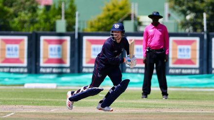 Shaun Fouche hits a crucial fifty for Namibia at the Cricket World Cup 2023 Qualifier Play-off