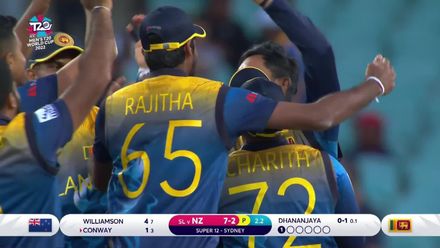 Wicket - Devon Conway - New-Zealand v Sri-Lanka ICC T20WC 2022